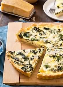 Flan, spinach, homemade